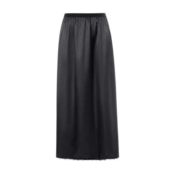 A black skirt is shown with no pattern.